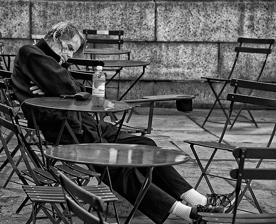Asleep at the NYC Public Library
